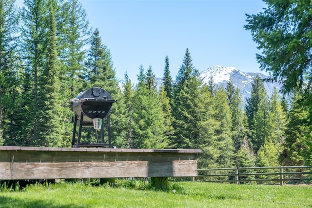 exterior space with a mountain view