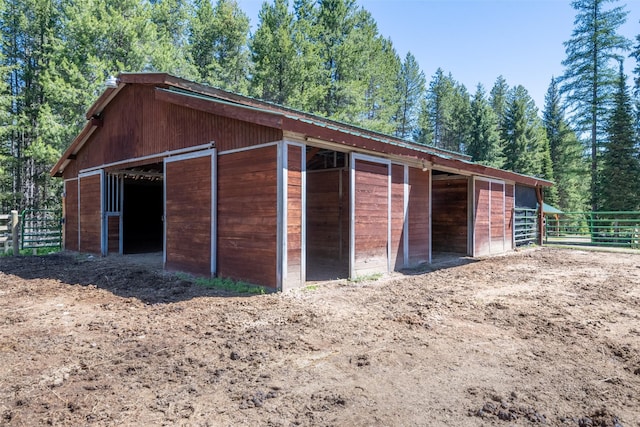 view of horse barn