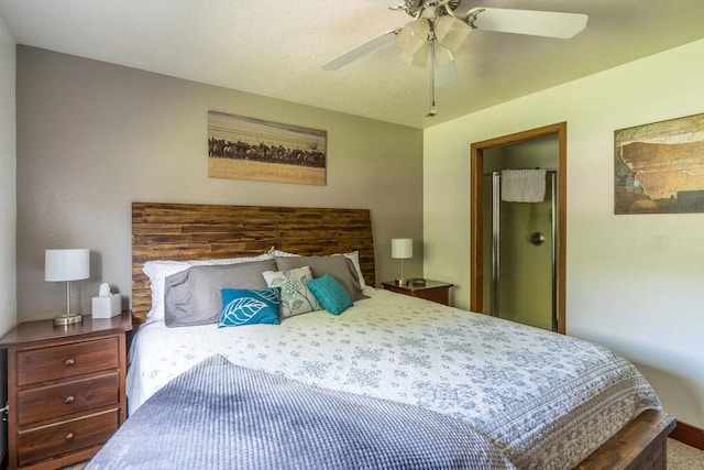 bedroom with ceiling fan