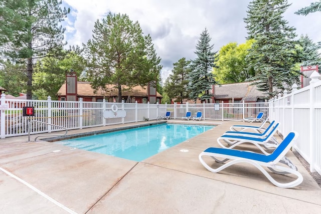 view of pool with a patio area