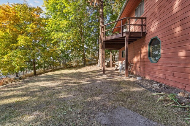 view of yard with a patio area