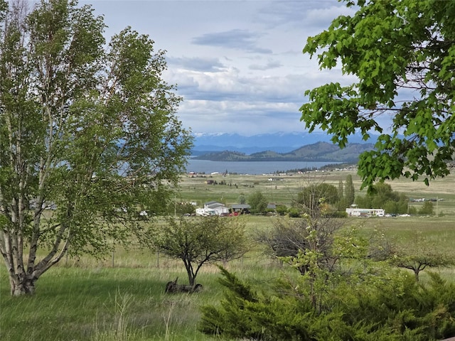 mountain view with a rural view