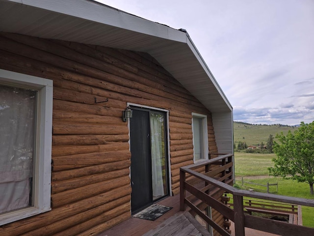 exterior space featuring a rural view