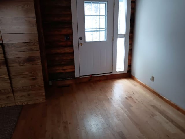 entryway featuring wood-type flooring