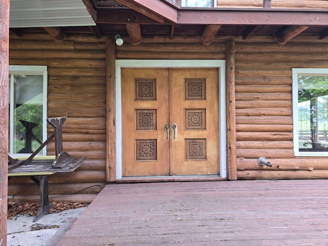 view of exterior entry