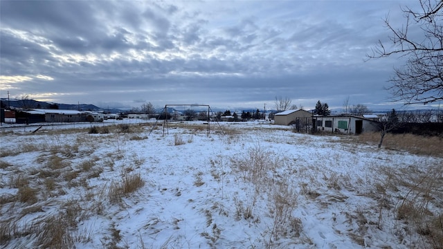 view of snowy yard