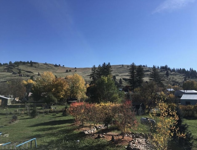 property view of mountains with a rural view