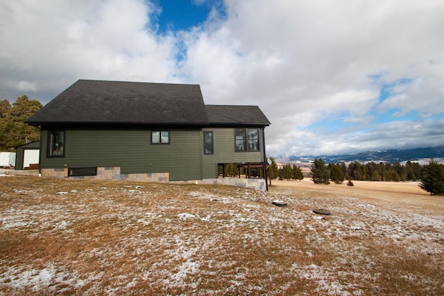 view of snowy exterior