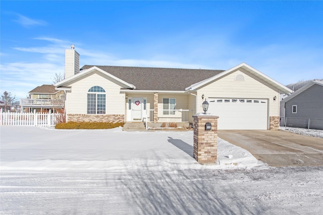 ranch-style house with a garage