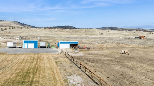 exterior space with a rural view