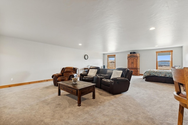 view of carpeted living room