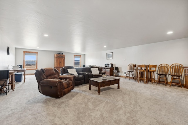 view of carpeted living room