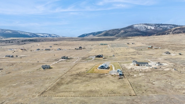 property view of mountains featuring a rural view