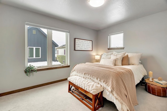 bedroom featuring carpet