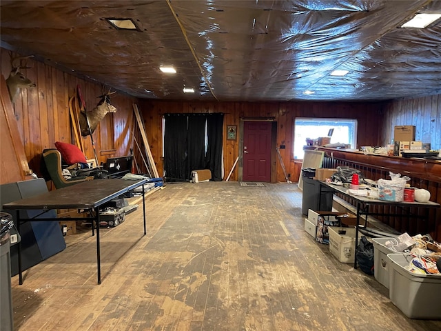 interior space featuring wood-type flooring