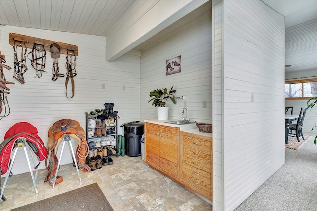 interior space with sink