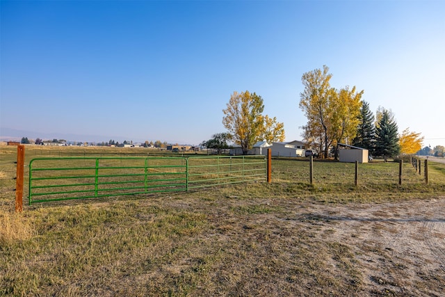 view of yard featuring a rural view