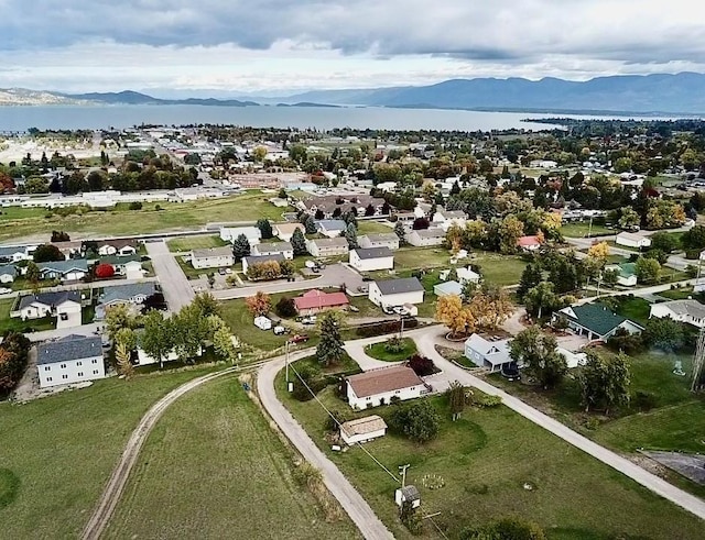 aerial view featuring a mountain view