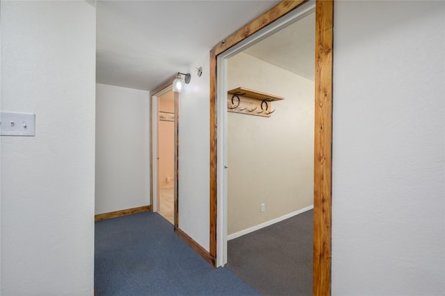 hallway featuring carpet