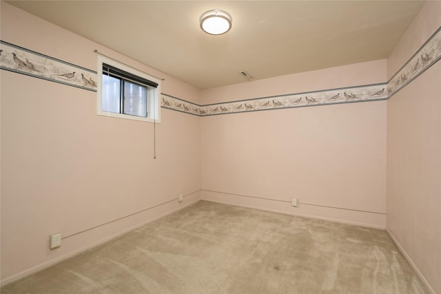 basement with carpet