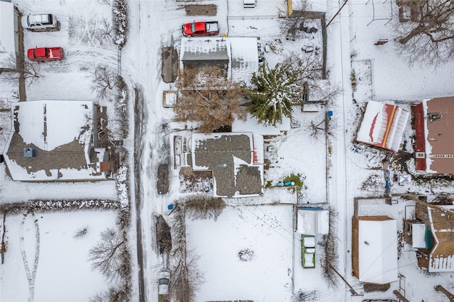 view of snowy aerial view