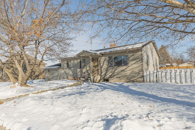 view of front of home