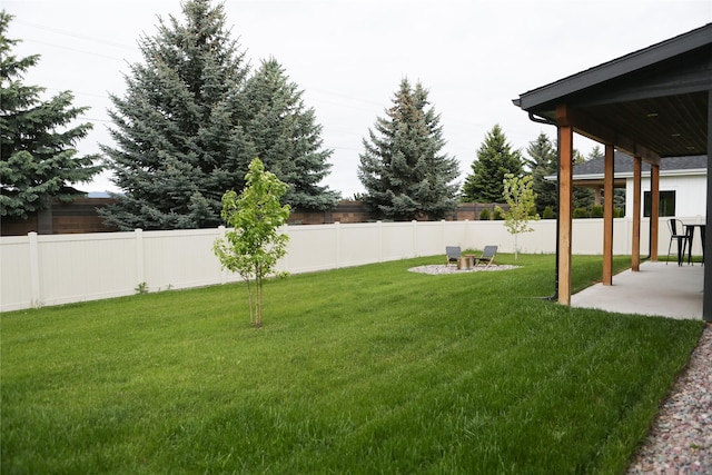 view of yard featuring a patio area