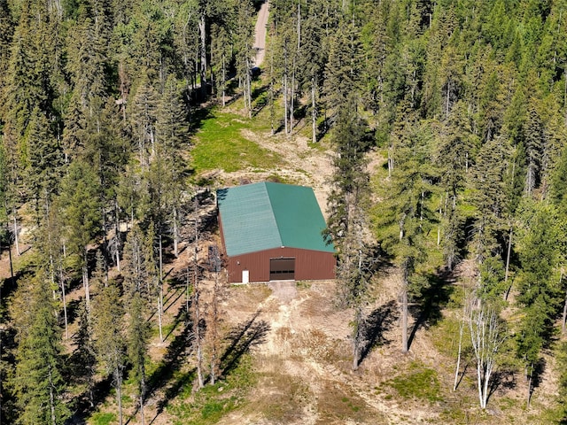 190 Black Bear Ln, Bigfork, MT 59911 - aerial view of property and surrounding area with a heavily wooded area
