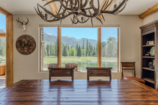 190 Black Bear Ln, Bigfork, MT 59911 - living area featuring healthy amount of natural light and a mountain view