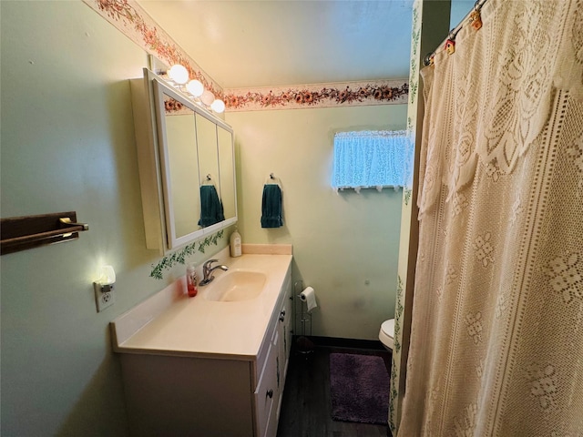 bathroom featuring toilet and vanity