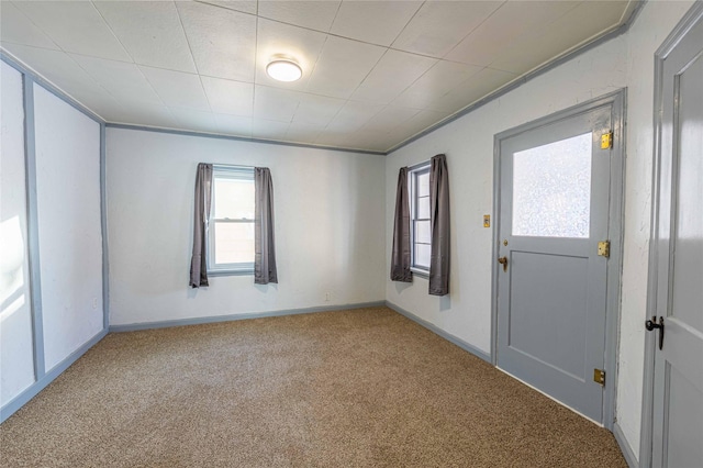 view of carpeted empty room