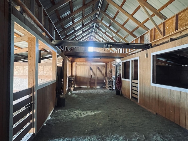 view of horse barn