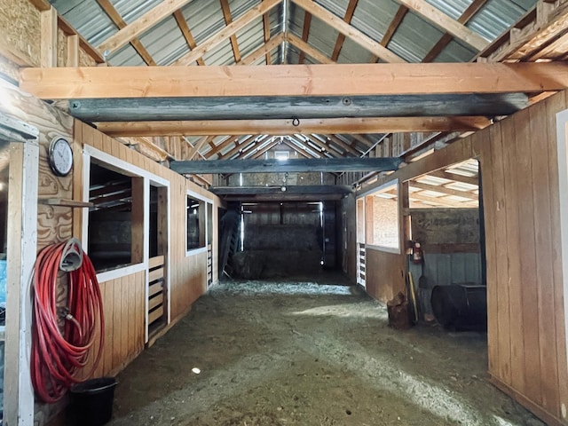 view of horse barn