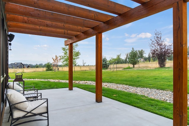 view of patio with a pergola