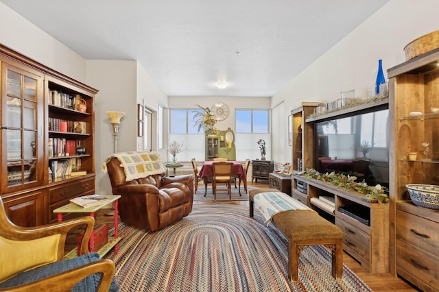 living room with wood-type flooring