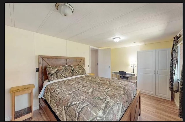 bedroom featuring wood-type flooring