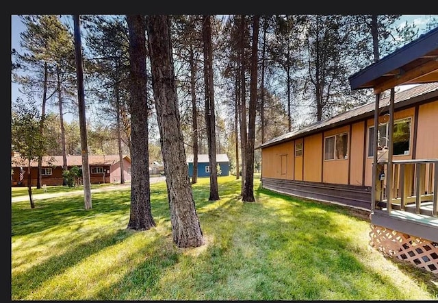 view of grassy yard