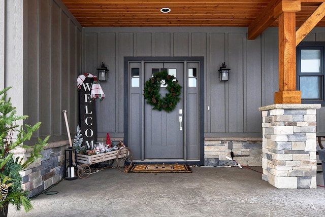 view of doorway to property