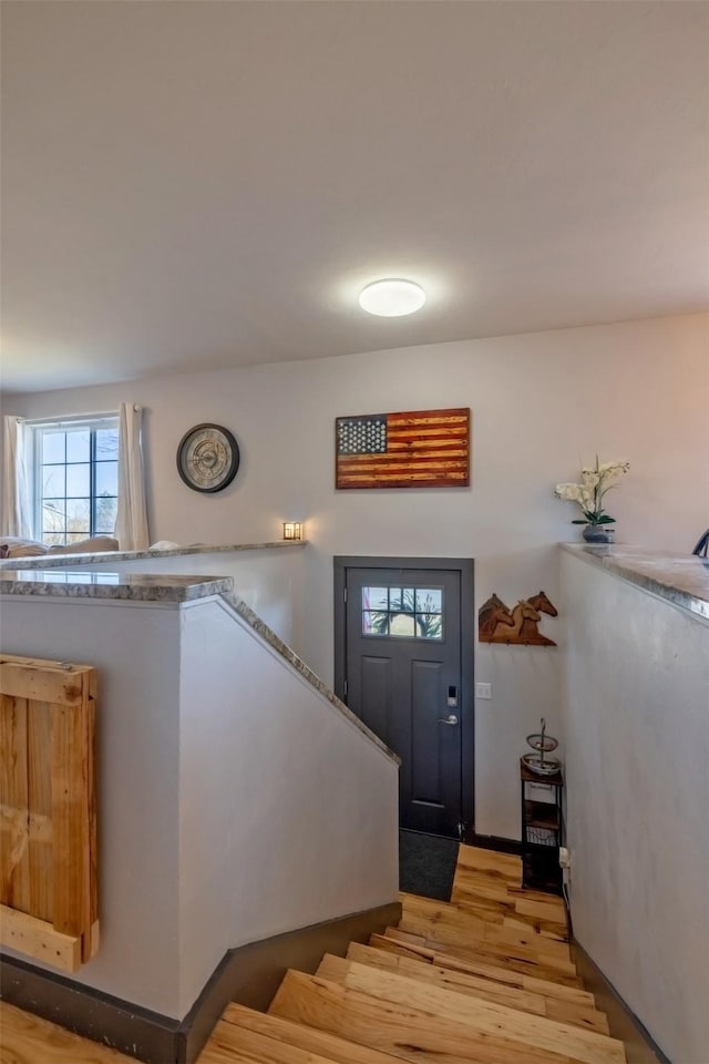 3761 Aster St, East Helena, MT 59635 - entryway with stairway and light wood finished floors