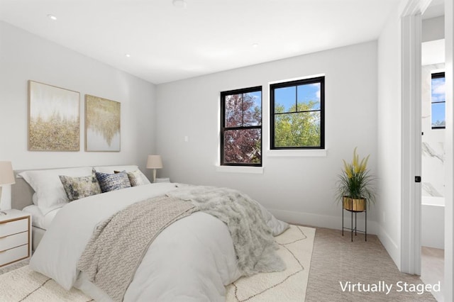 view of carpeted bedroom