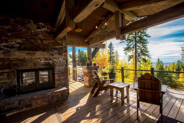 view of wooden deck