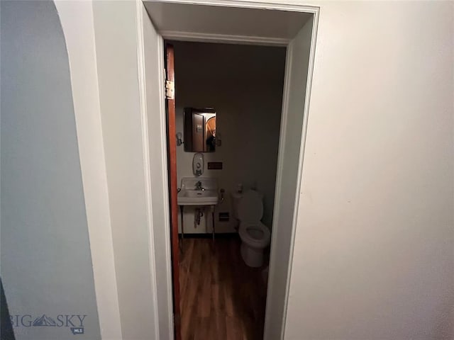 303 W Park St, Butte, MT 59701 - hall with sink and hardwood / wood-style floors