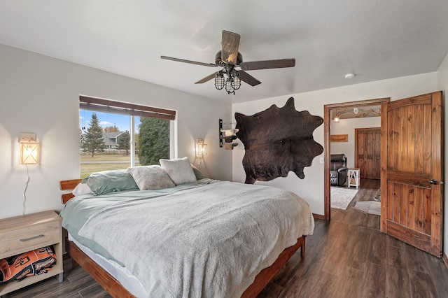 bedroom with ceiling fan