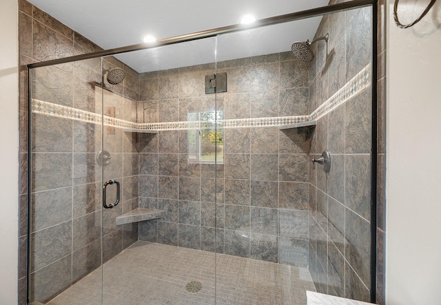 bathroom with an enclosed shower