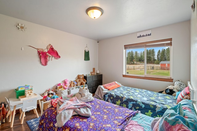 bedroom with hardwood / wood-style floors