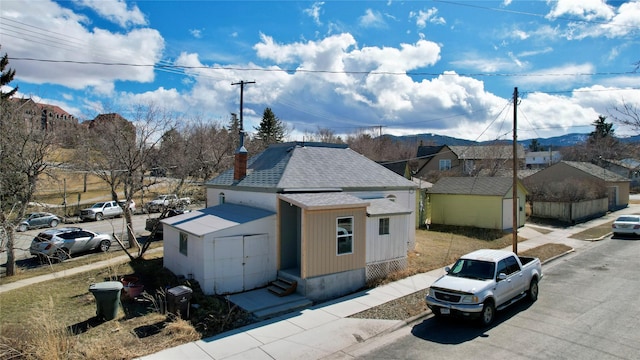 view of snowy exterior