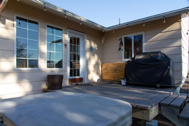 exterior space with a patio and area for grilling