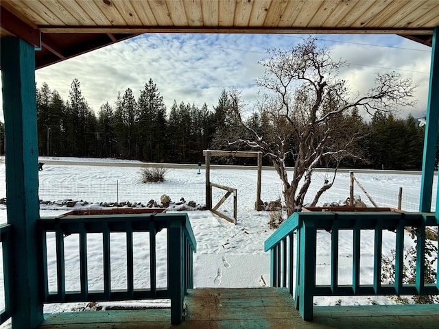 view of snowy yard