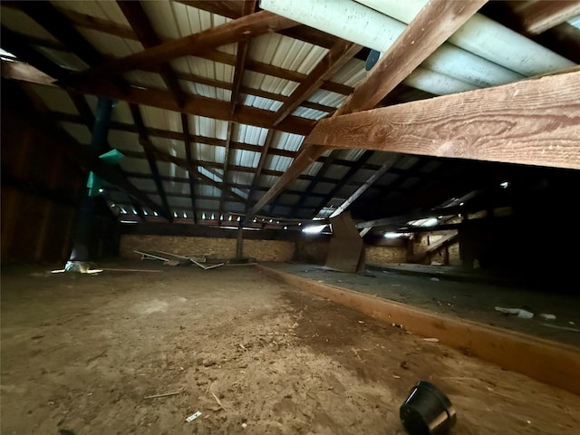 view of attic