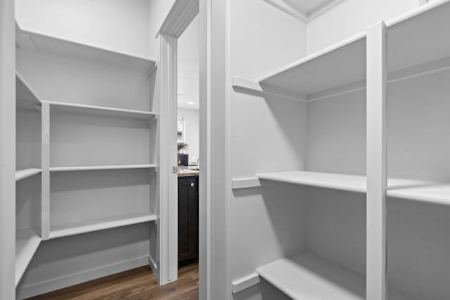 5843 Horn Rd, Missoula, MT 59808 - walk in closet with dark wood finished floors